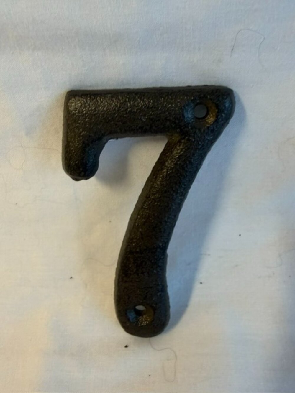 Number "7" (Seven) House Adress Number Solid Cast Iron 3 5/8" tall 13021-7